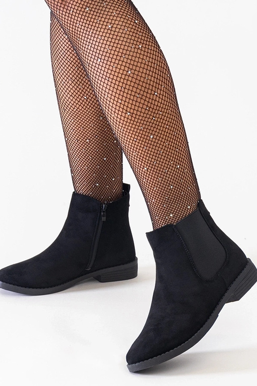 Čierne klasické členkové topánky s...