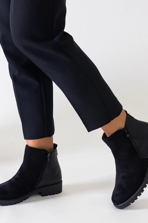 Čierne platformové topánky z umelej...