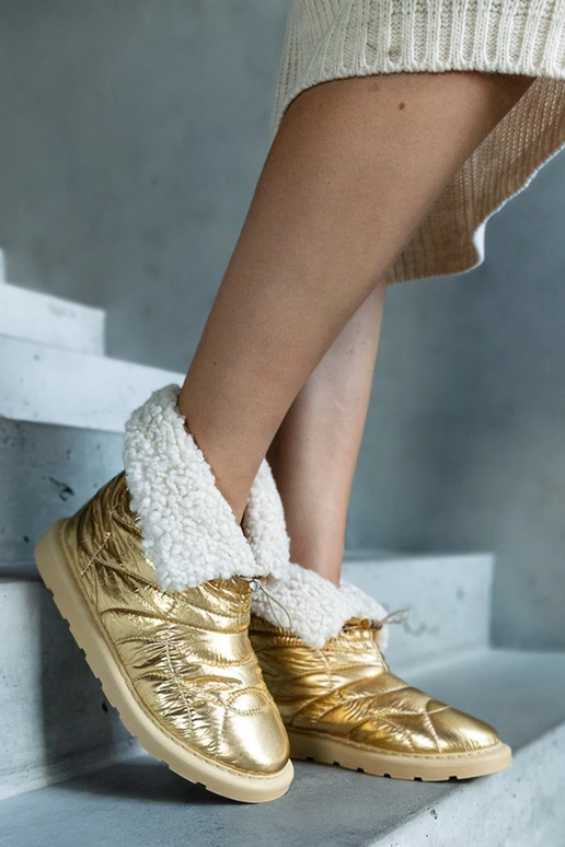 Zlaté zateplené snehule so sťahovacím...