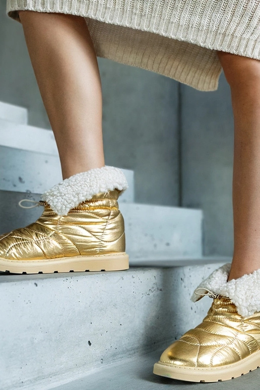 Zlaté zateplené snehule so sťahovacím...