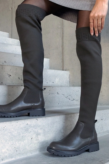 Zelené dlhé čižmy Juanra s... 2