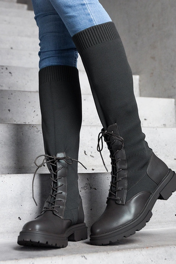 Zelené nazúvacie čižmy s...