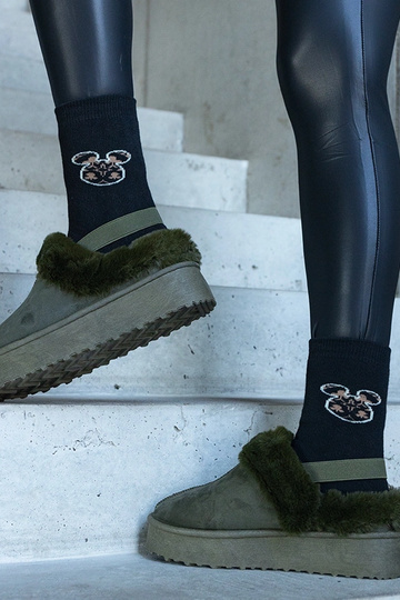 Zelené papuče na platforme...