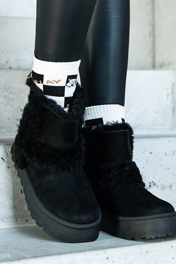 Čierne eko semišové snehule... 2