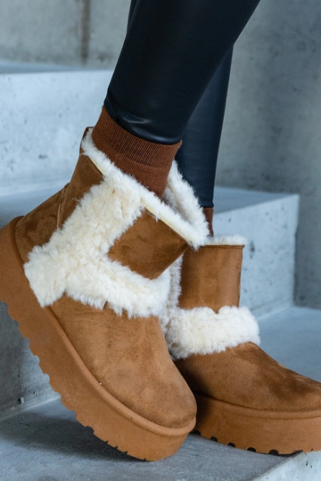 Hnedé eko semišové snehule... 2