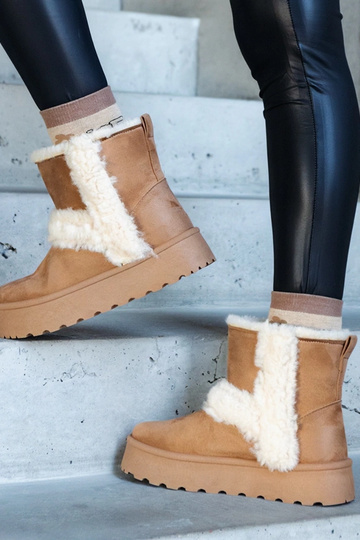 Tmavo béžové eko semišové...