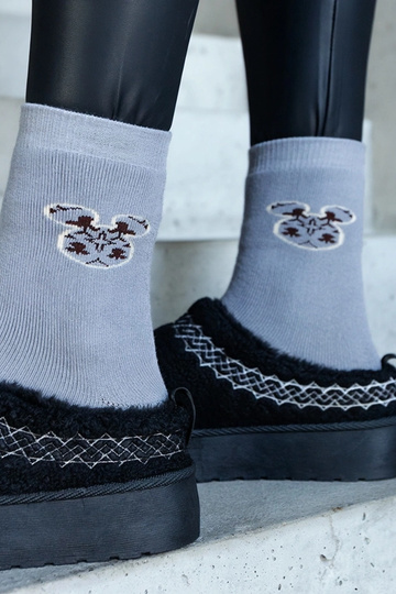 Sella sivé teplé ponožky