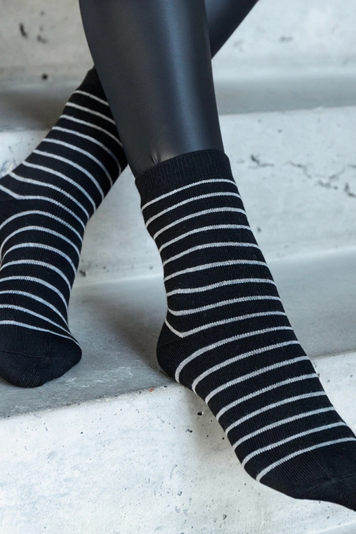 Čiernobiele teplé ponožky Sella Čiernobiele teplé ponožky Sella