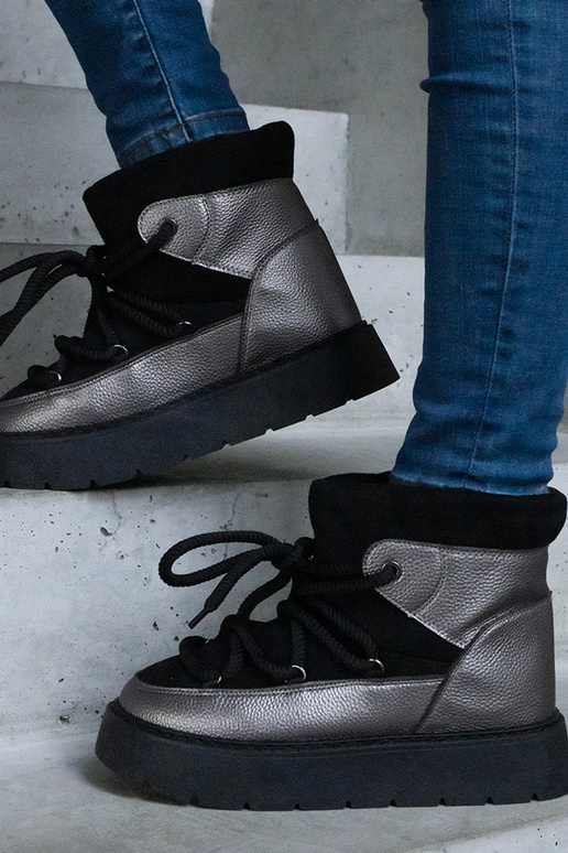 Čierne topánky Sapphi na platforme s...