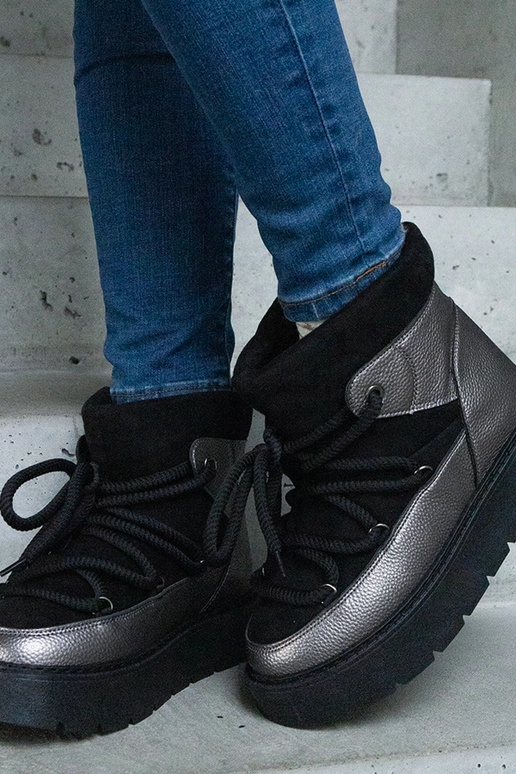 Čierne topánky Sapphi na platforme s...