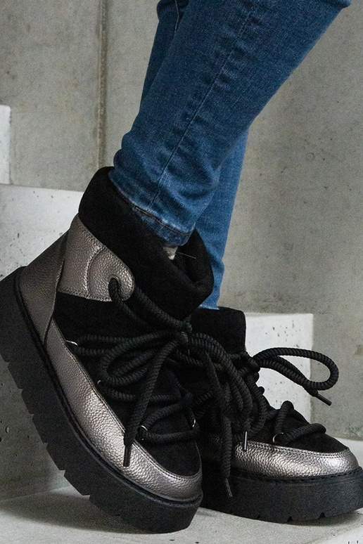 Čierne topánky Sapphi na platforme s...