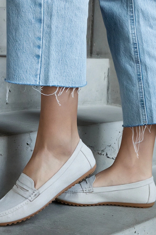 Sivé mokasíny z umelej zamše Cellarengo