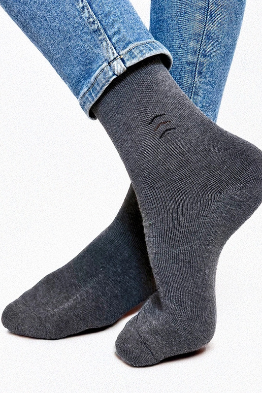 Sivé pánske teplé ponožky Narus