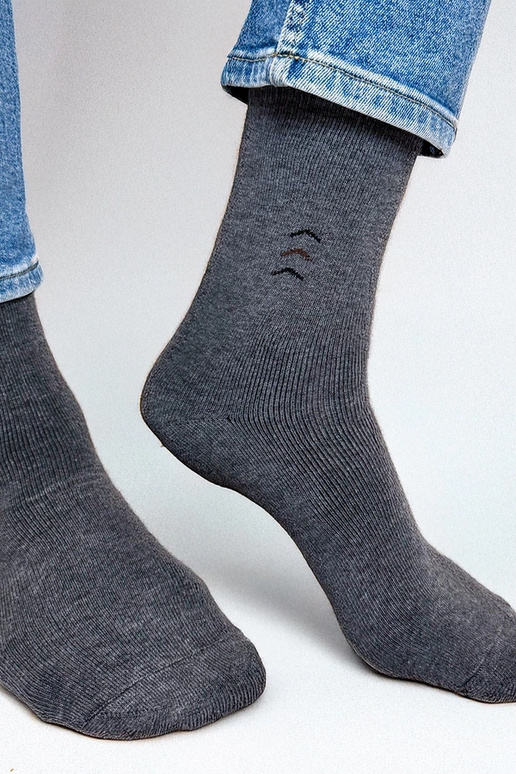Sivé pánske teplé ponožky Narus