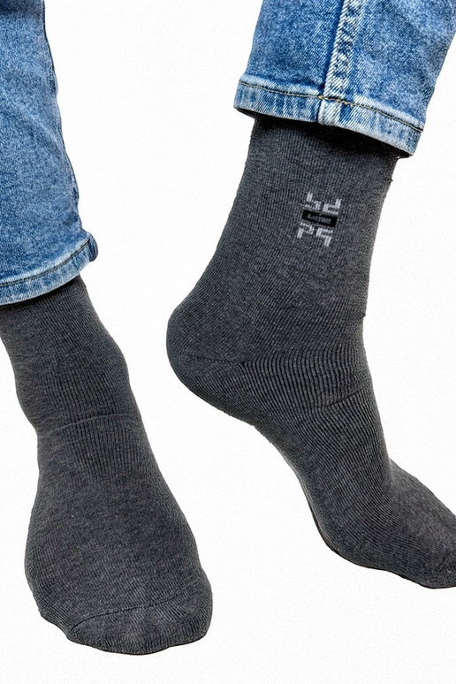 Sivé pánske teplé ponožky Narus