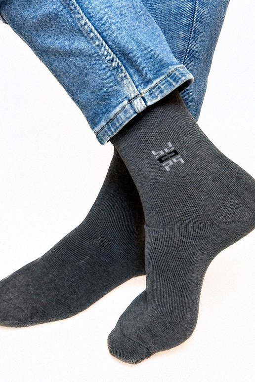 Sivé pánske teplé ponožky Narus