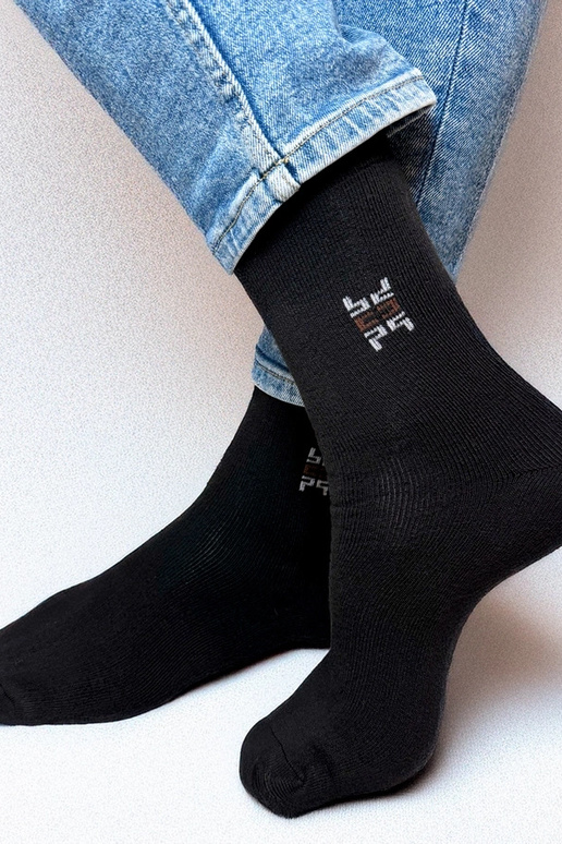 Čierne pánske teplé ponožky Nerput