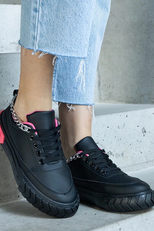 Čierne tenisky s retiazkou Thilda