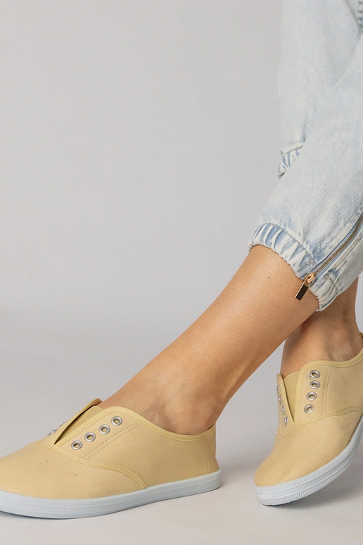 Sivé textilné nazúvacie topánky, „Vilma"