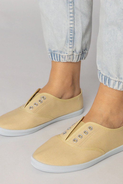 Sivé textilné nazúvacie topánky, „Vilma"