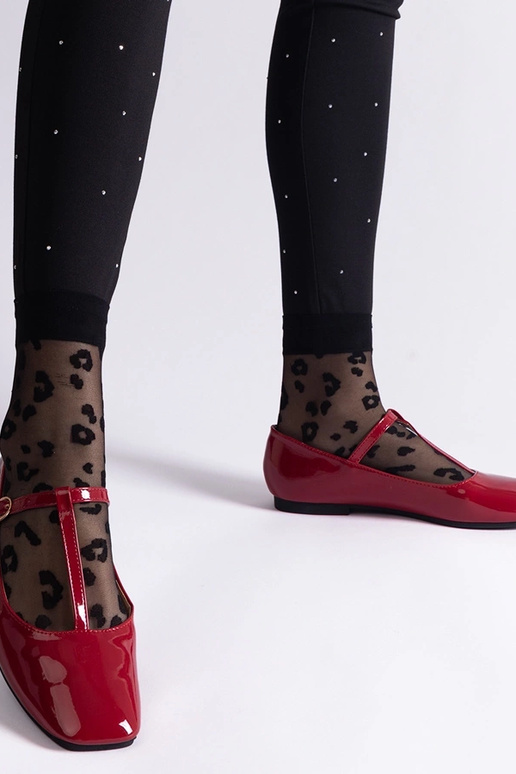 Červené lakované balerínky s...