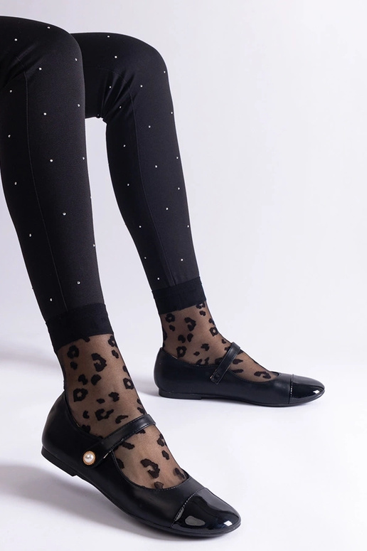 Čierne lakované balerínky so...