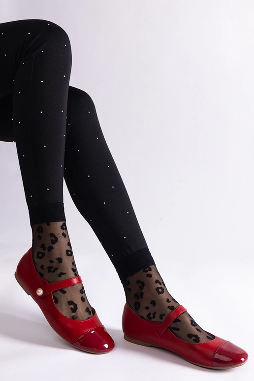 Červené lakované balerínky so...