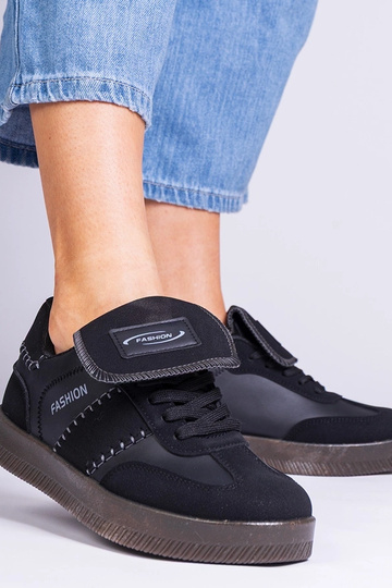 Čierne slip-on dámske tenisky so švami Puente 2