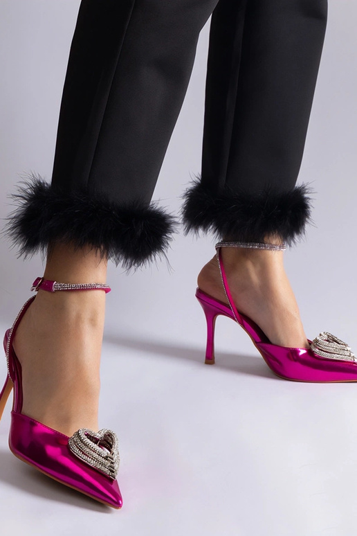 Ružové lodičky s otvorenou špičkou...