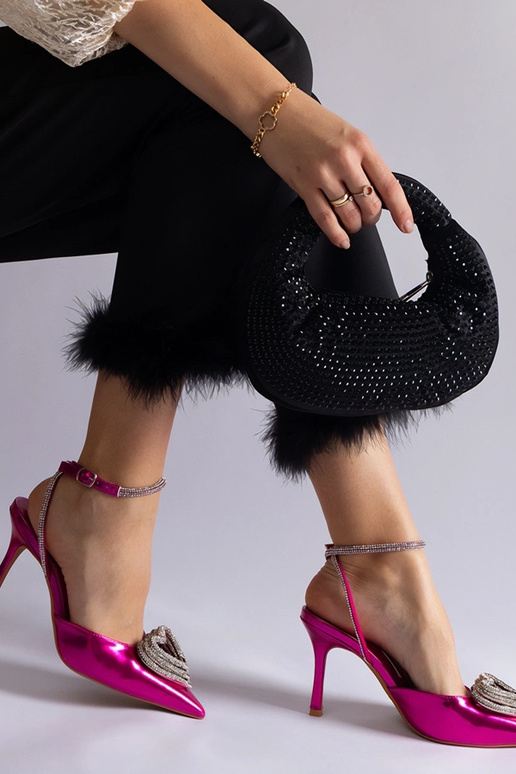 Ružové lodičky s otvorenou špičkou...