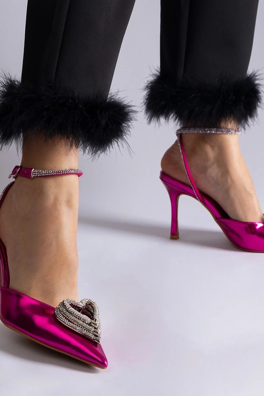 Ružové lodičky s otvorenou špičkou...