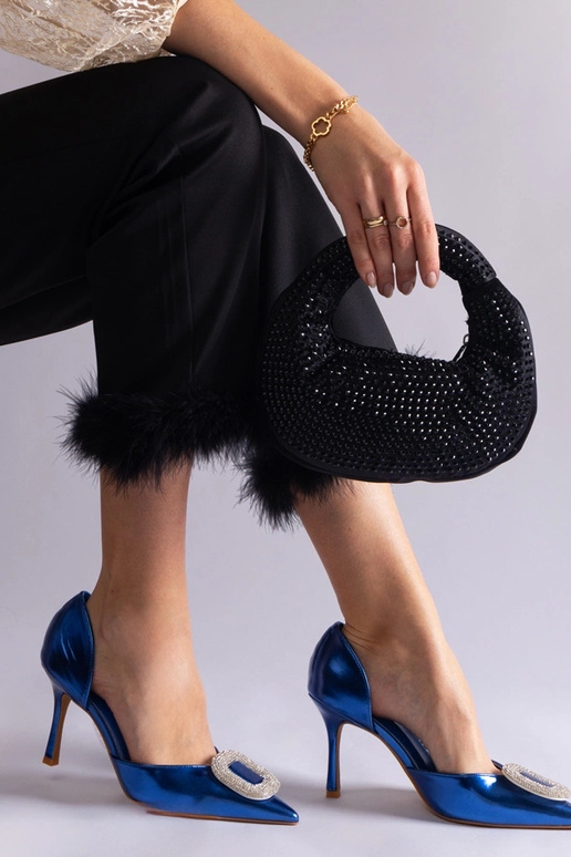 Modré lodičky zdobené zirkónmi Coluga