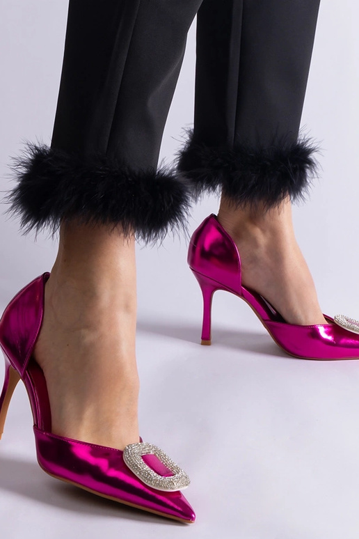 Ružové lodičky zdobené zirkónmi Coluga