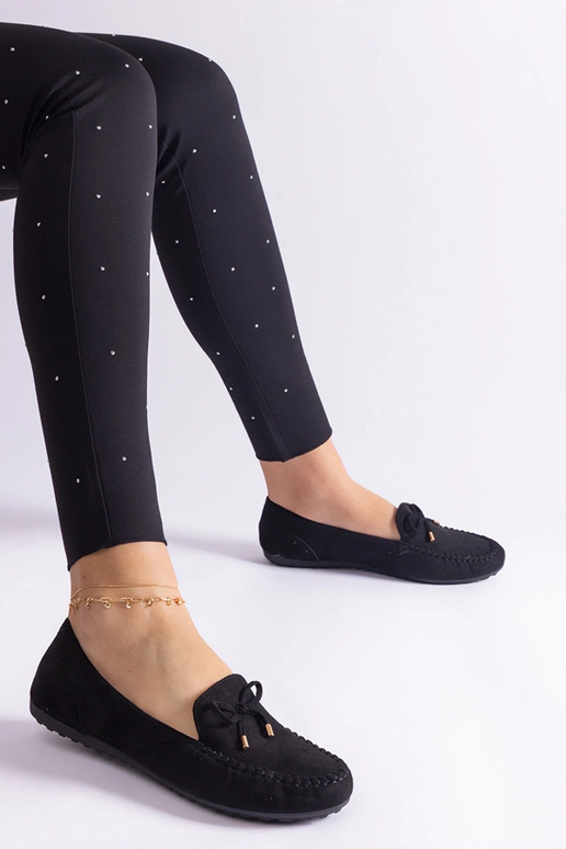 Dámske čierne semišové mokasíny Gemre...
