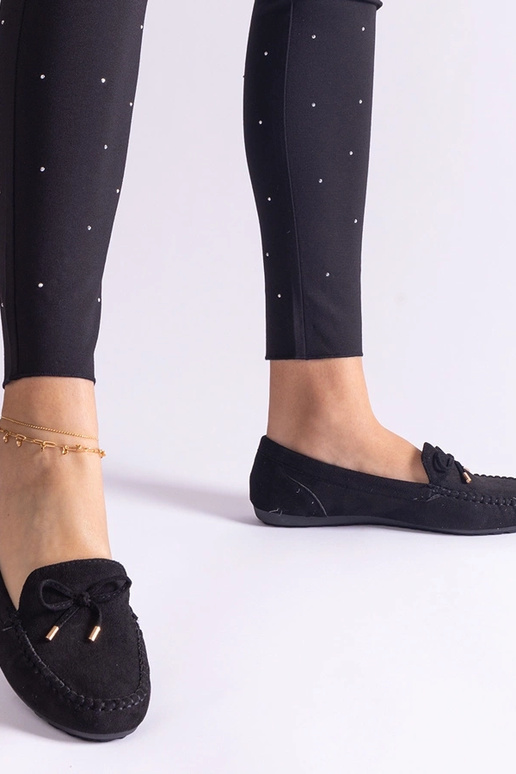 Dámske čierne semišové mokasíny Gemre...