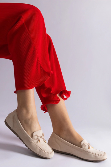 Béžové semišové mokasíny s... 2