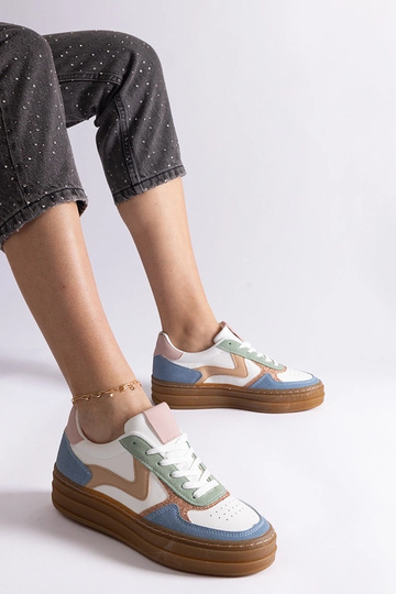 Modré tenisky s gumenou...