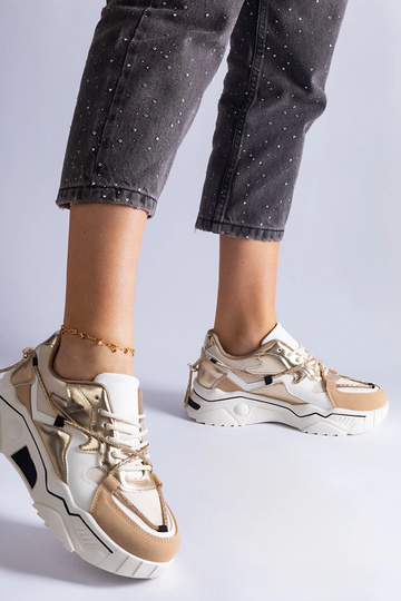 Béžové tenisky zdobené... 2