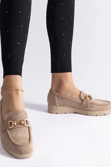 Pieskové dámske perforované... 2