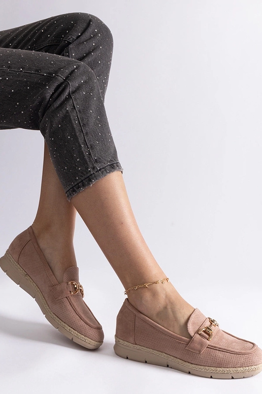 Krémové dámske topánky z umelej zamše...