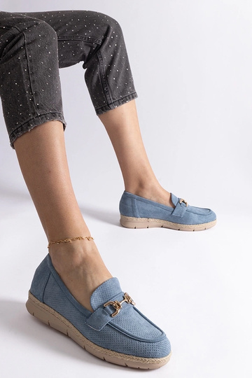 Modré dámske topánky z...