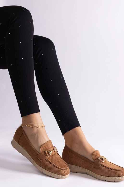 Karamele dámske topánky z umelej...