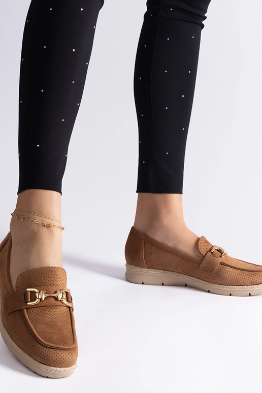 Karamele dámske topánky z umelej...