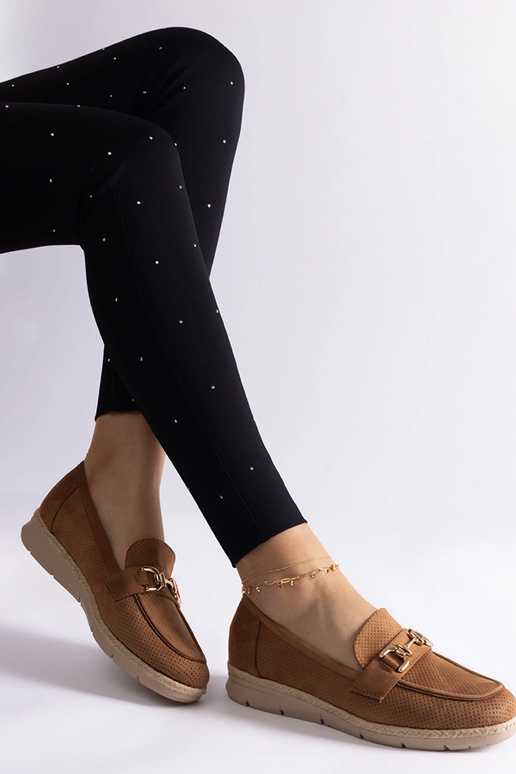 Karamele dámske topánky z umelej...