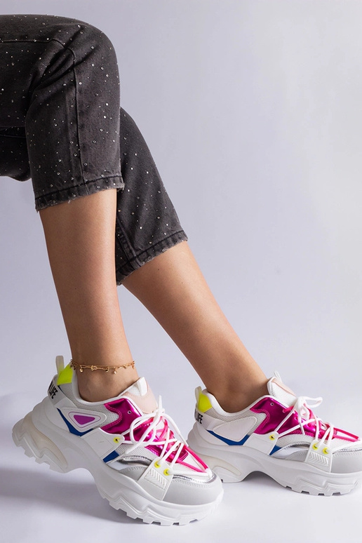 Bielo-ružové športové tenisky Sulamita