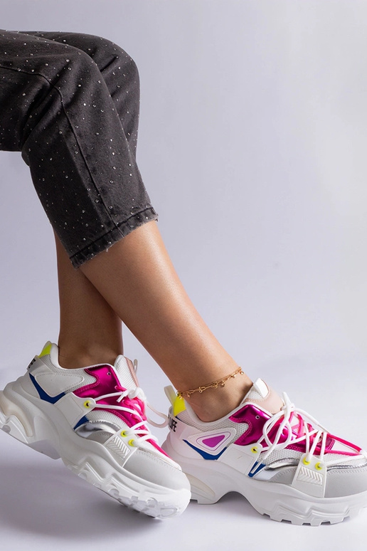 Bielo-ružové športové tenisky Sulamita