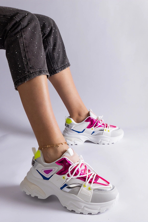 Bielo-ružové športové tenisky Sulamita