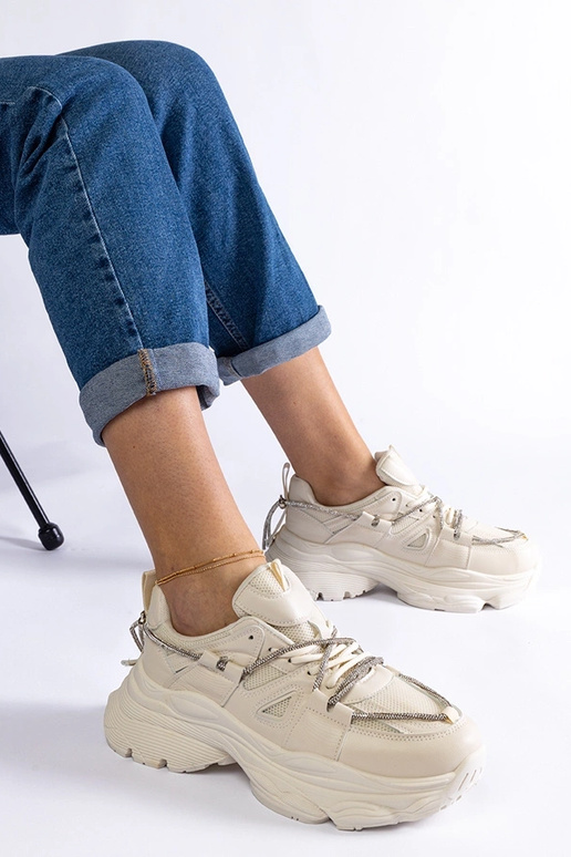 Béžové dámske športové tenisky Ivett