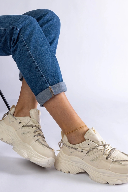 Béžové dámske športové tenisky Ivett