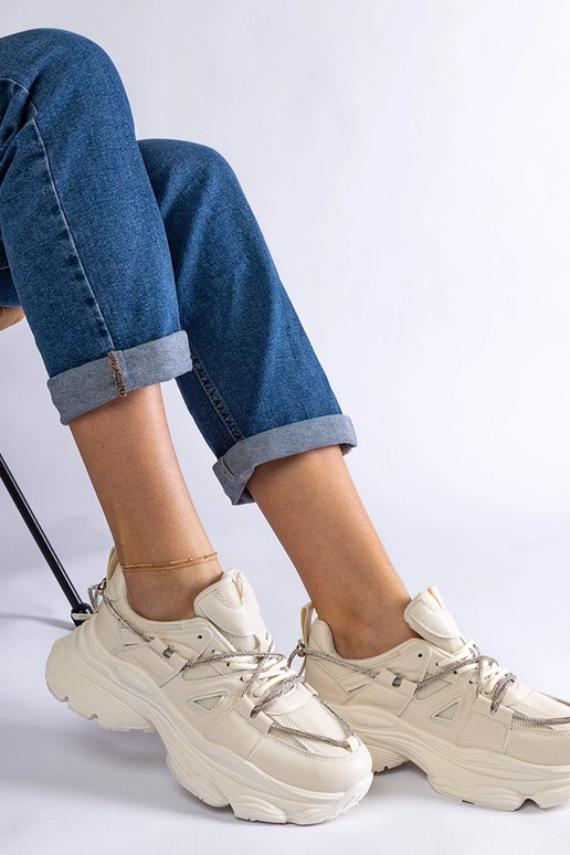 Béžové dámske športové tenisky Ivett